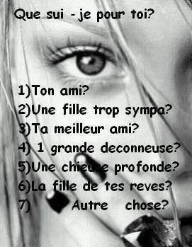 que suis-je pour toi?